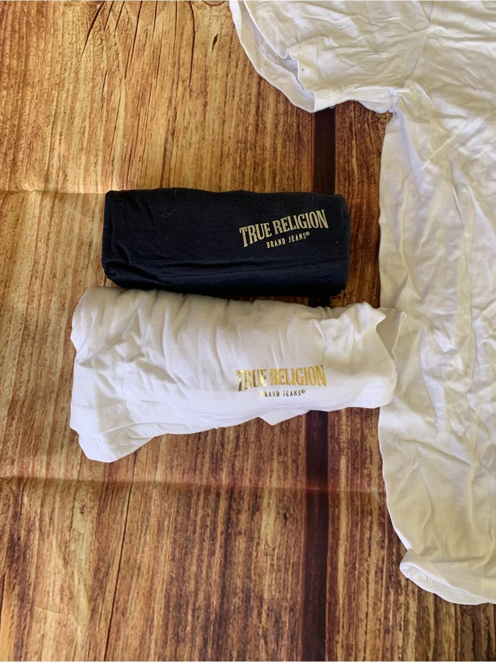 NEW True Religion Men's Short Sleeve Crew Neck 3 Pack White T-Shirts Size: XL